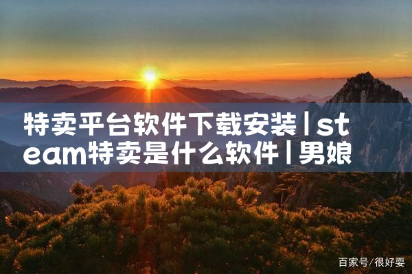 特卖平台软件下载安装|男娘日记